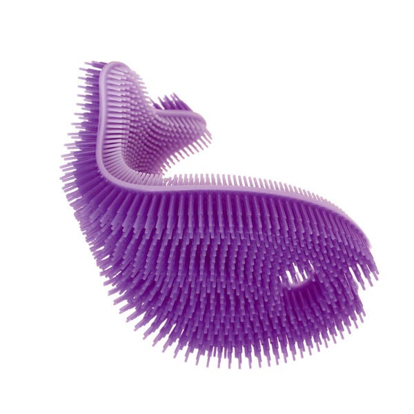 Silicone Bath Scrub Purple Fish